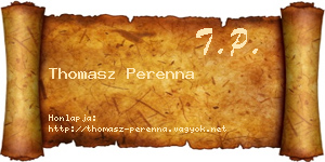 Thomasz Perenna névjegykártya